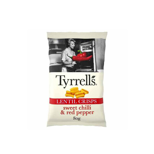 Tyrrells Lentil Crisps Sweet Chilli & Red Pepper 80G