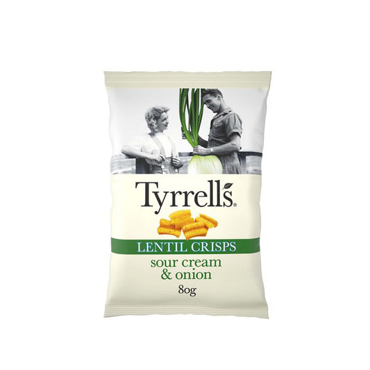 Tyrrells Lentil Crisps Sour Cream & Onion 80G