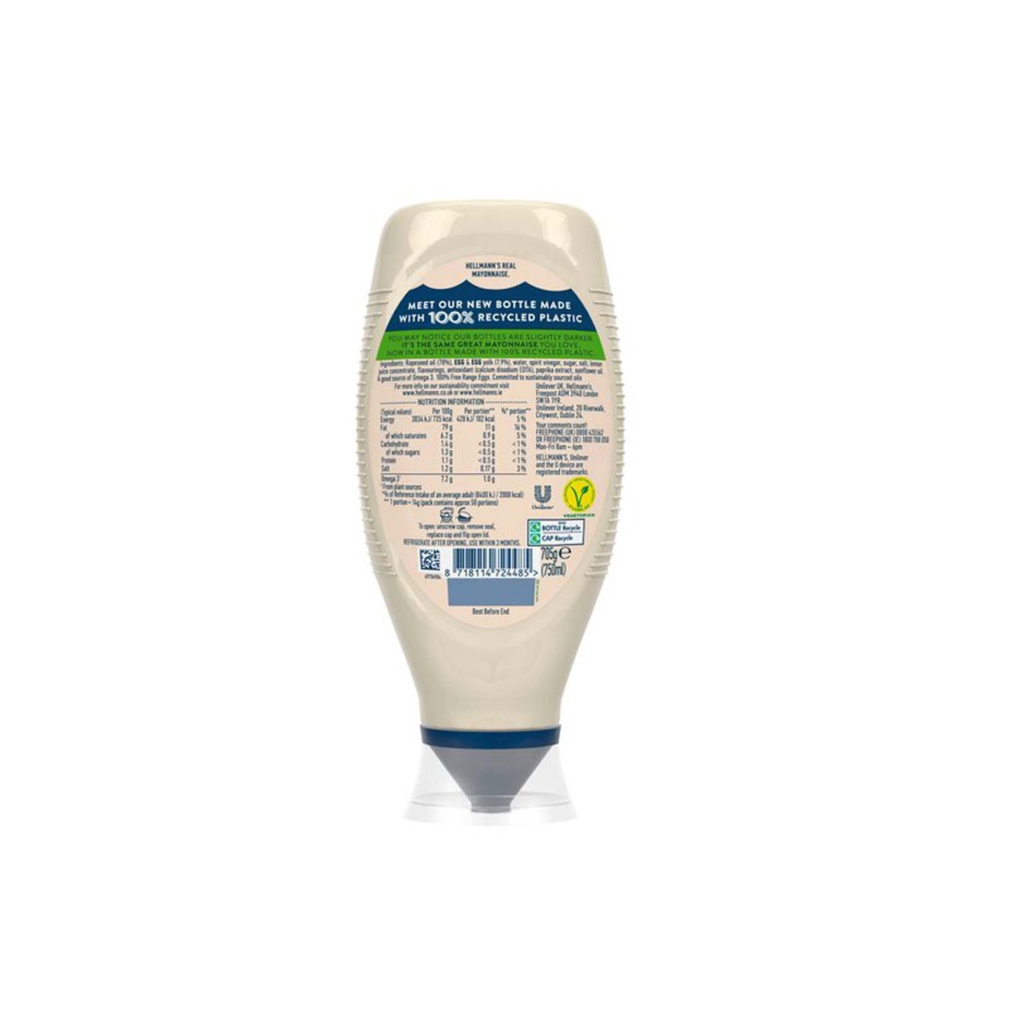 Hellmann's Real Squeezy Mayonnaise 750Ml