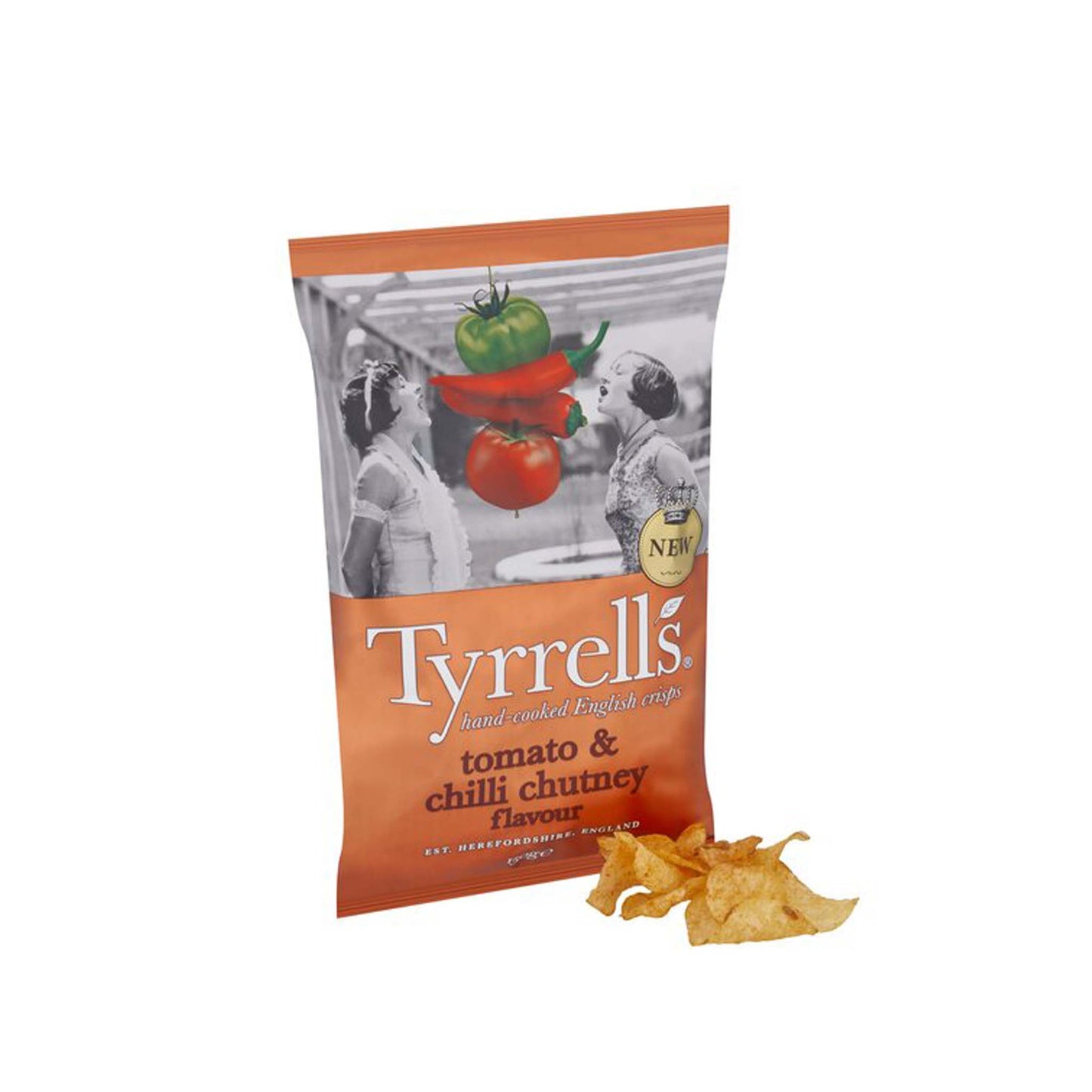 Tyrells Tomato & Chilli Chutney Flavoured Crisps 150G