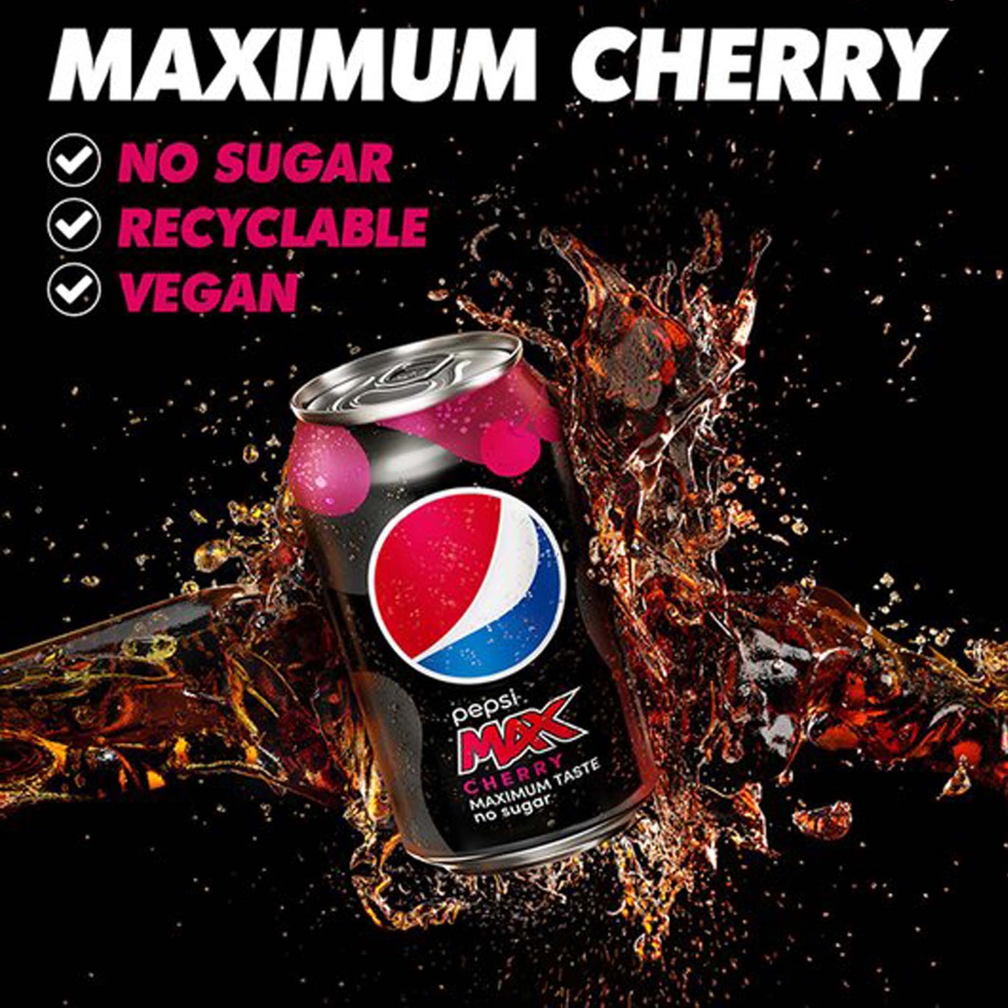 Pepsi Max Cherry Cans 24 X 330Ml