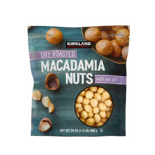 Kirkland Signature Dry Roasted Macadamia Nuts with Sea Salt, 680g