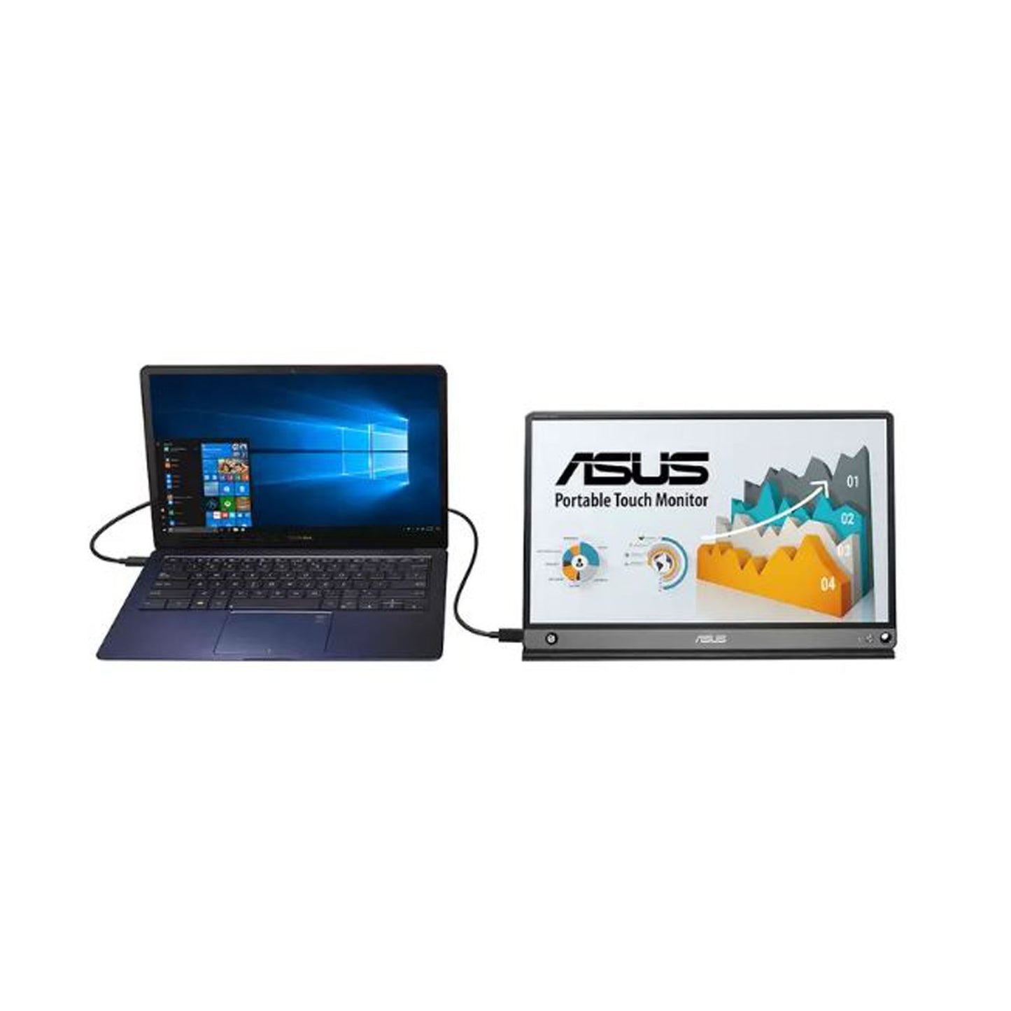 ASUS 15.6 Inch Full HD 60Hz IPS Touch Screen Portable Monitor, MB16AMT