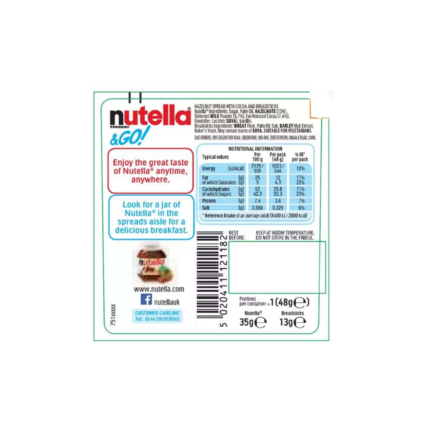 Nutella & Go! 12 x 48g