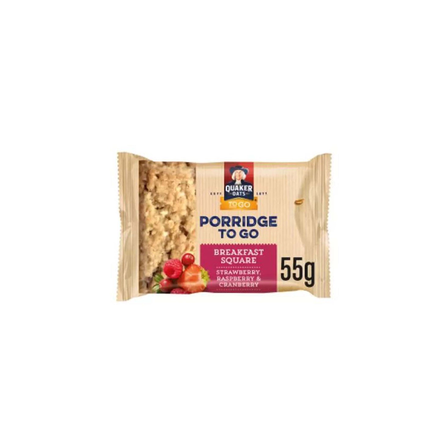 Quaker Oats Porridge To Go Breakfast Squares Variety Pack, 18 x 55g