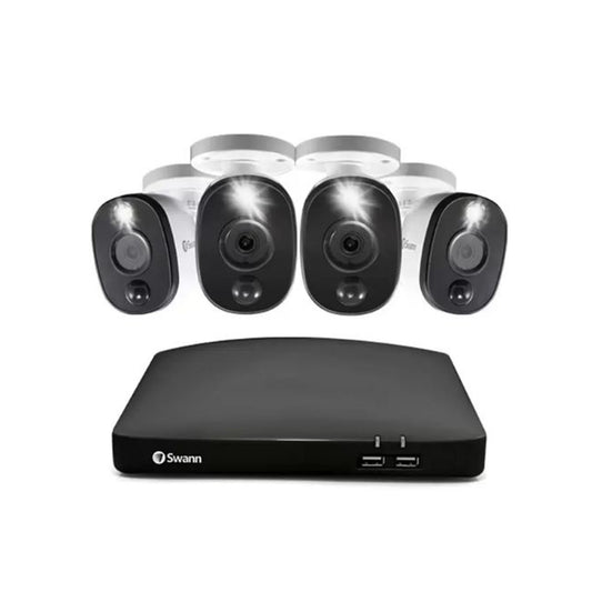 Swann 8 Channel 1TB DVR with 4 x 1080p Sensor Warning Light Security Cameras, SWDVK-846804WL-EU