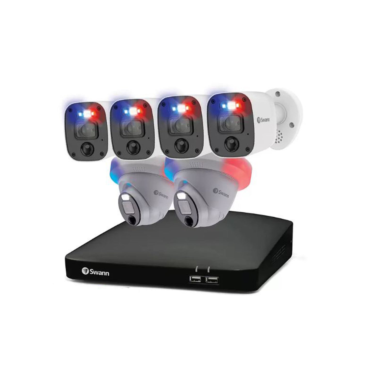 Swann 8 Channel 2TB DVR Recorder with 4 x 4k Full HD Enforcer™ Bullet Camera & 2 x 4k Full HD Enforcer™ Dome Cameras, SWDVK-446802MQB2D-EU